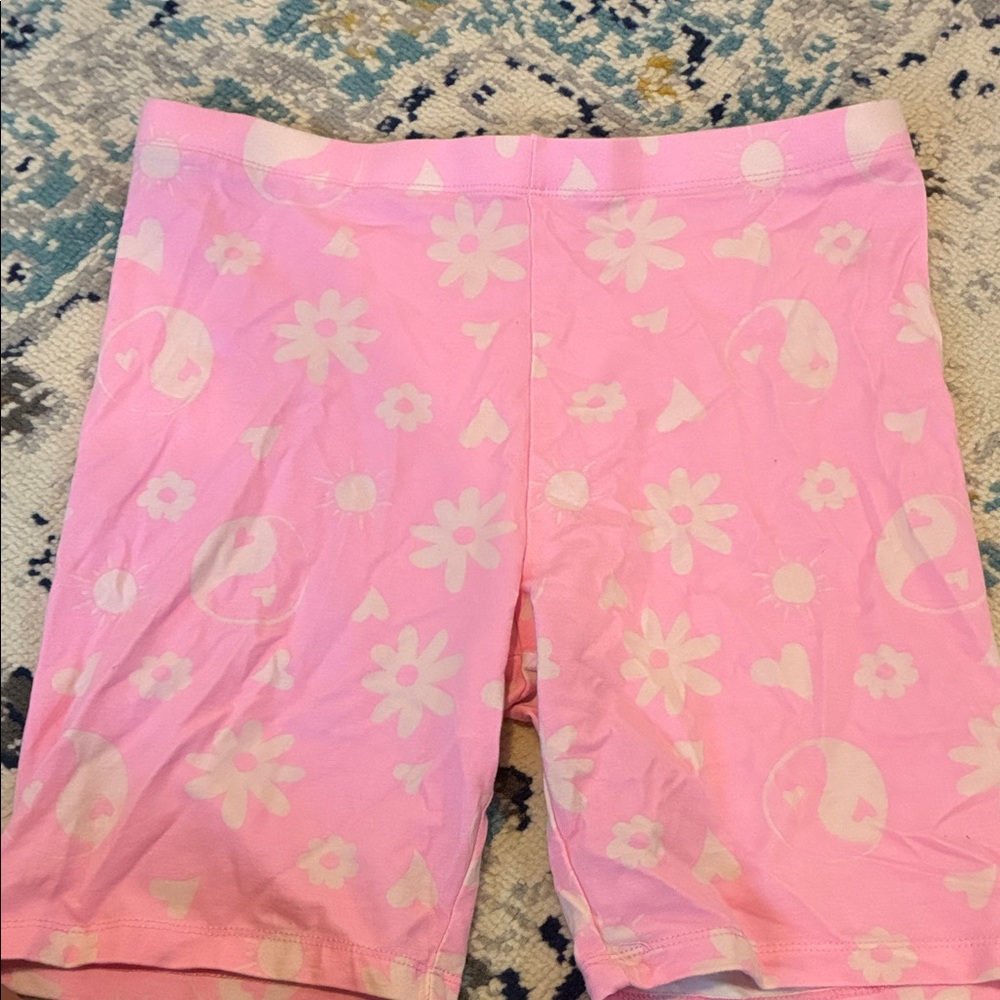 No Boundaries Pink Floral Kids Shorts